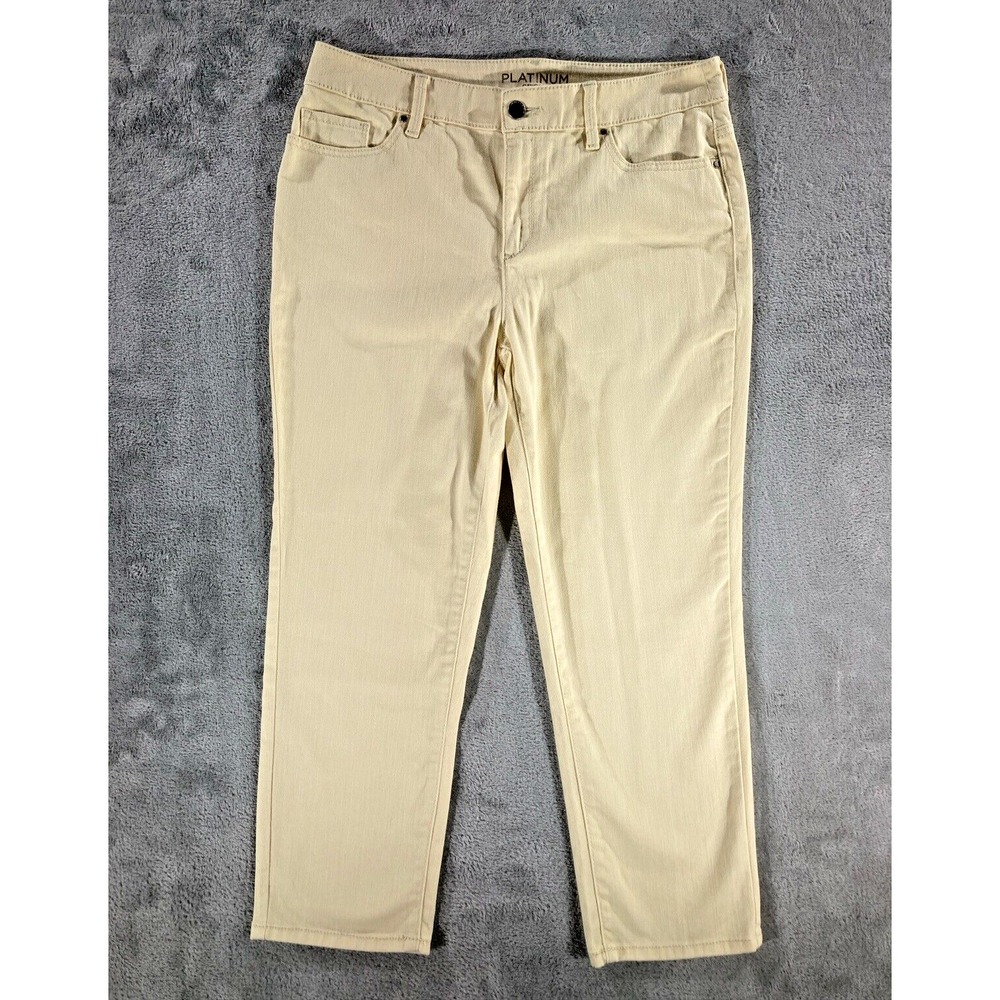 Chico's Platinum Ankle Jeans in yellow.